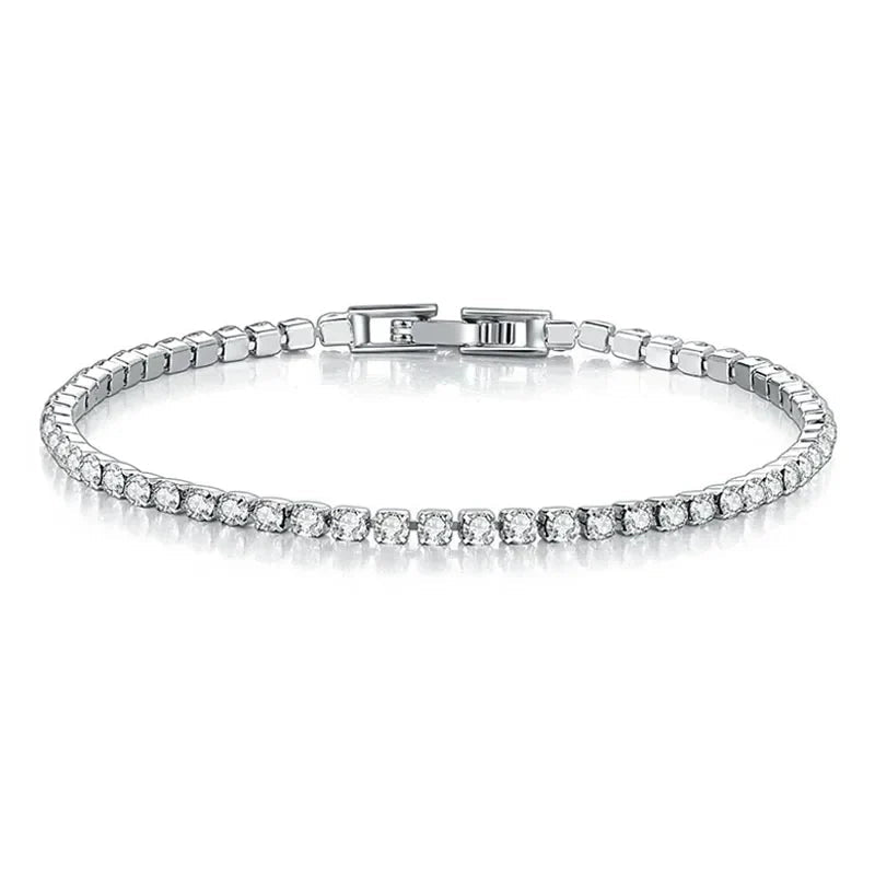 Bracelet de Tennis en Argent Sterling | Élégance Intemporelle avec Pierres Scintillantes