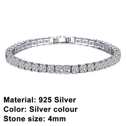 Bracelet de Tennis en Argent Sterling | Élégance Intemporelle avec Pierres Scintillantes