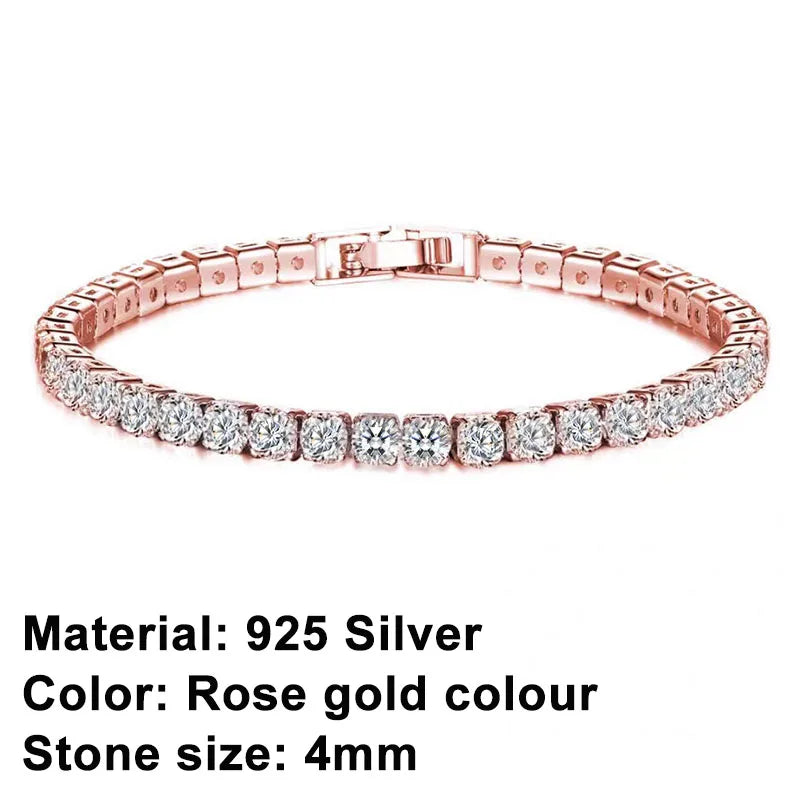 Bracelet de Tennis en Argent Sterling | Élégance Intemporelle avec Pierres Scintillantes