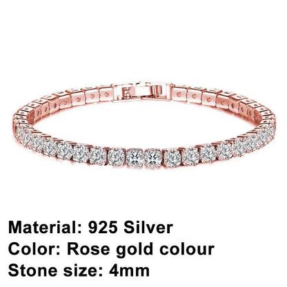 Bracelet de Tennis en Argent Sterling | Élégance Intemporelle avec Pierres Scintillantes
