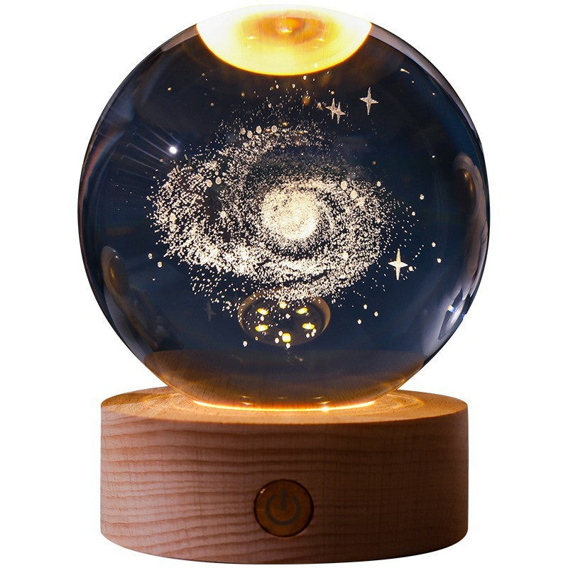 Lampe de Nuit 3D Élégante | Éclairage Décoratif USB avec Design en Cristal