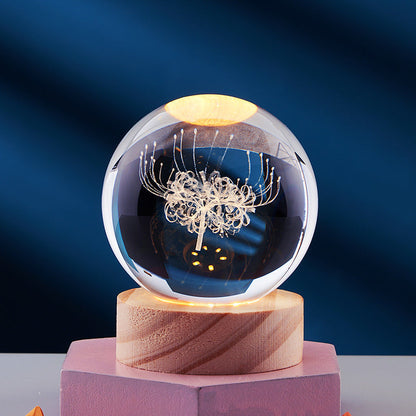 Lampe de Nuit 3D Élégante | Éclairage Décoratif USB avec Design en Cristal