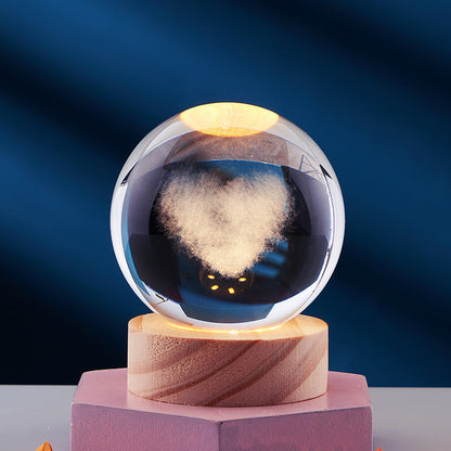 Lampe de Nuit 3D Élégante | Éclairage Décoratif USB avec Design en Cristal