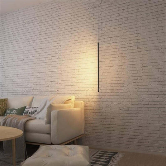 Lampe Suspendue Linéaire Moderne | Hauteur Personnalisable et Éclairage LED