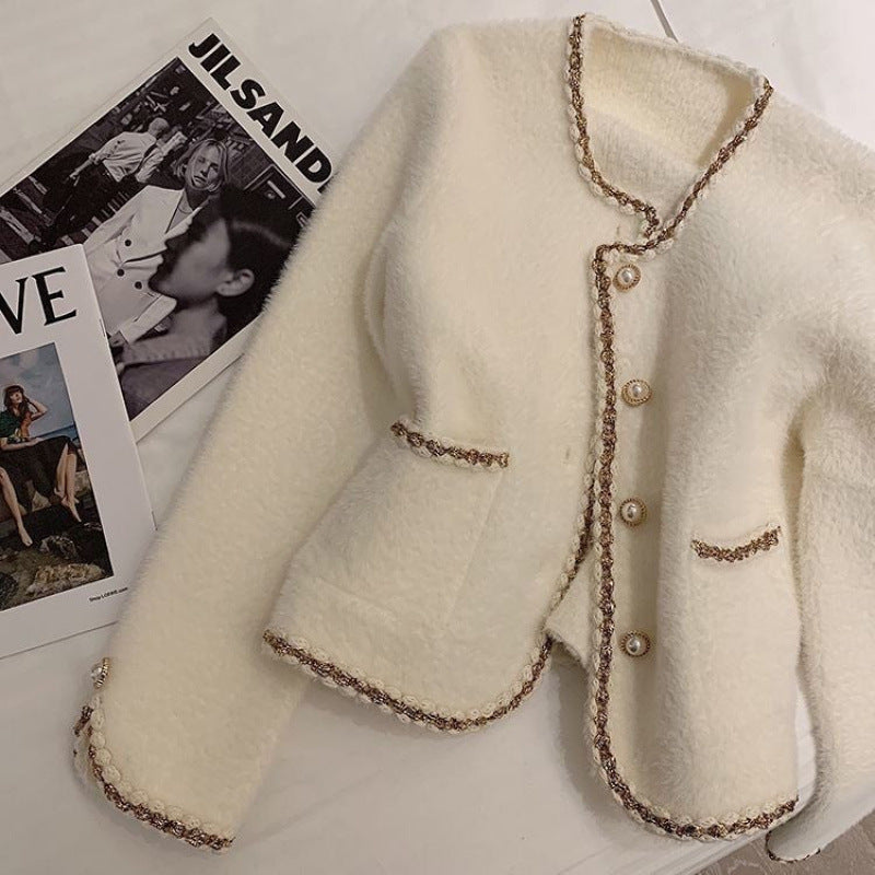 Cardigan en Velours de Vison pour Femmes | Manches Dramatiques et Style Élégant