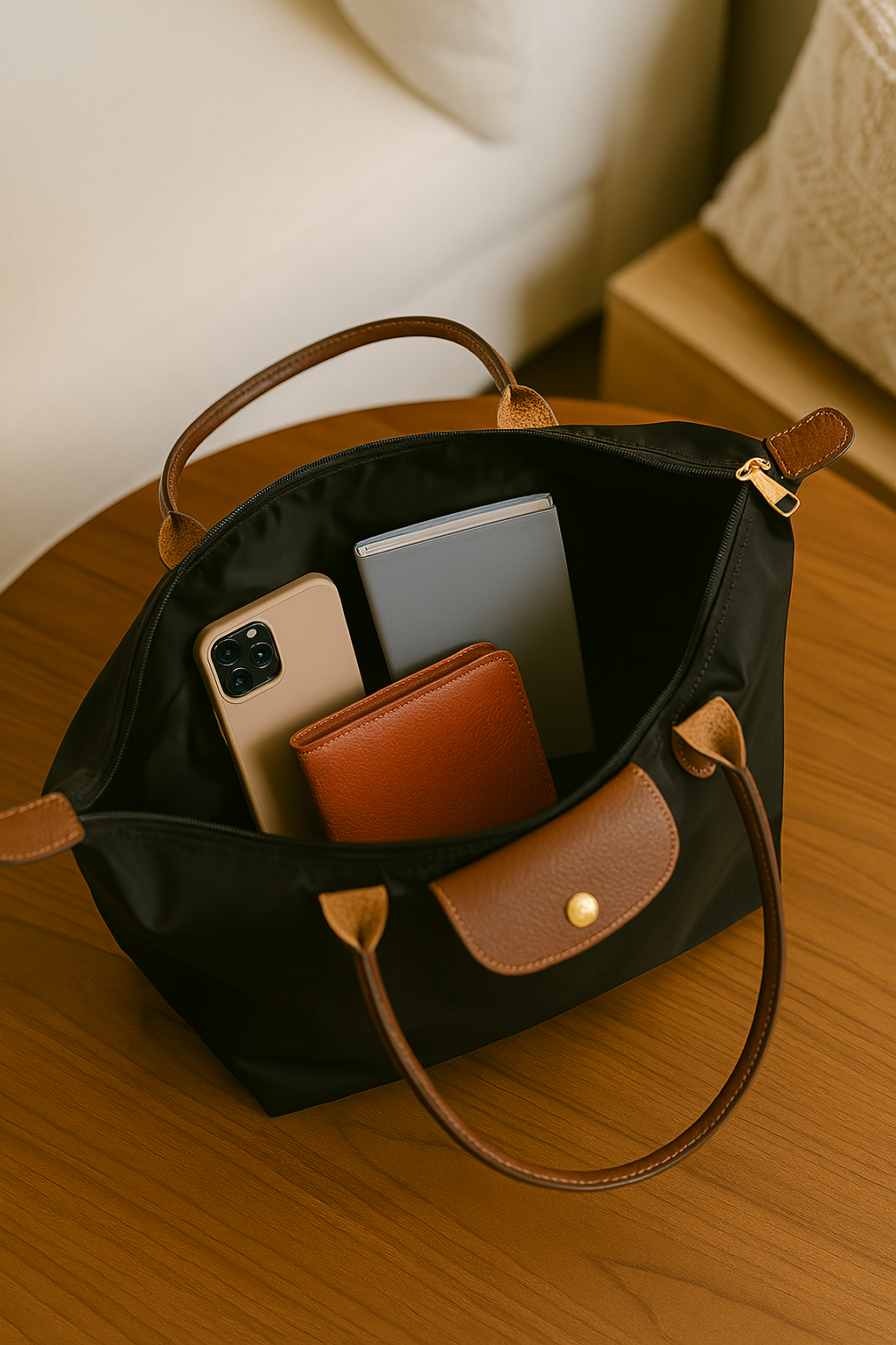 Sac à Main en Cuir PU | Élégant avec Accents Dorés et Rangement Pratique