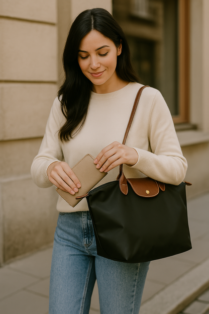 Sac à Main en Cuir PU | Élégant avec Accents Dorés et Rangement Pratique