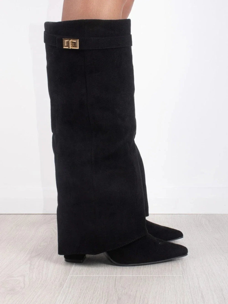 Bottes en Daim Noir pour Femmes | Élégance et Confort au Quotidien