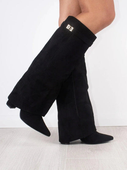 Bottes en Daim Noir pour Femmes | Élégance et Confort au Quotidien