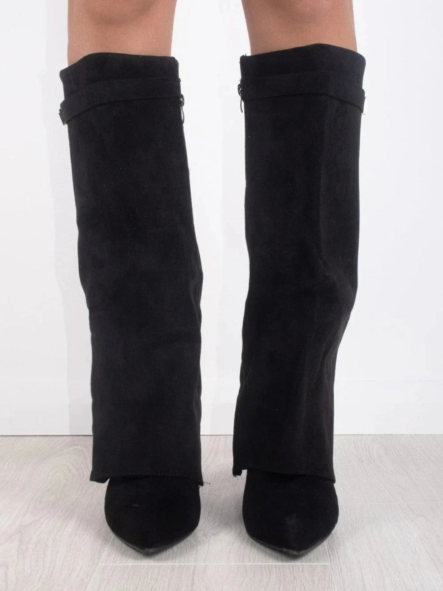 Bottes en Daim Noir pour Femmes | Élégance et Confort au Quotidien