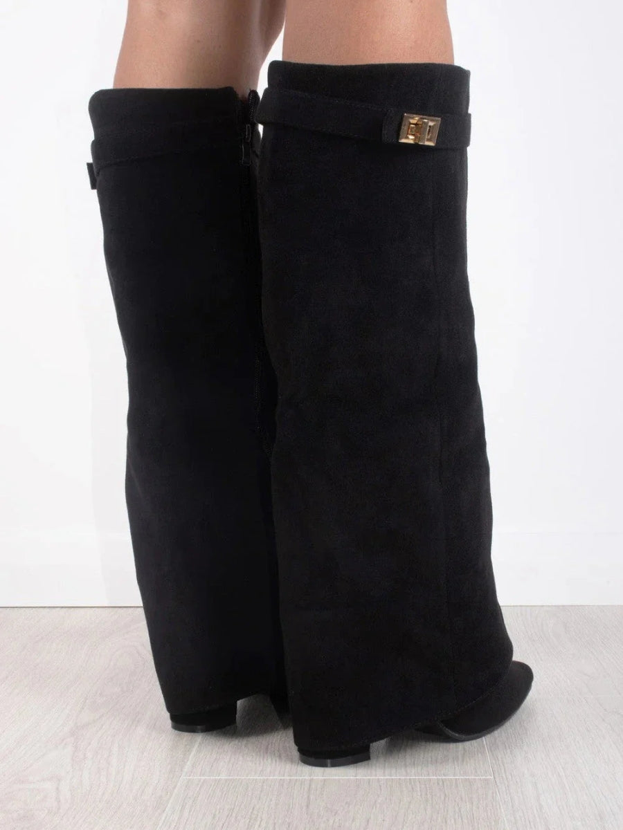 Bottes en Daim Noir pour Femmes | Élégance et Confort au Quotidien
