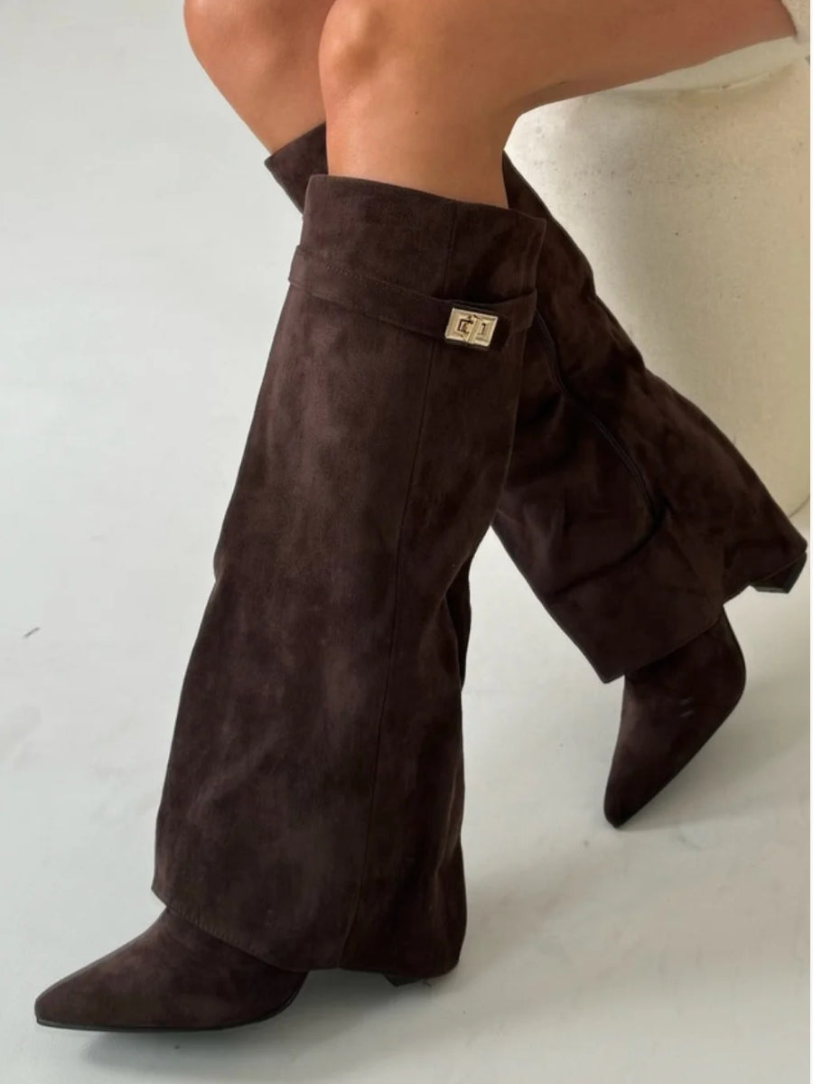 Bottes en Daim Noir pour Femmes | Élégance et Confort au Quotidien