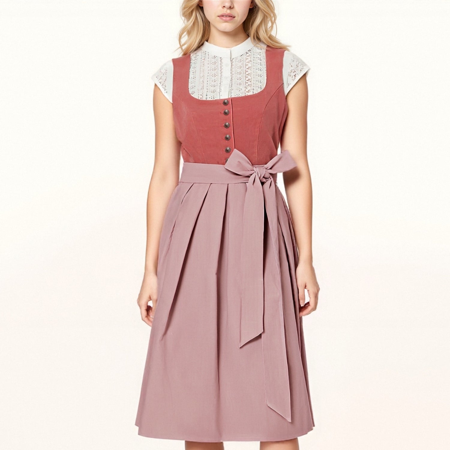 Robe Dirndl Élégante avec Tablier | Style Traditionnel pour Oktoberfest