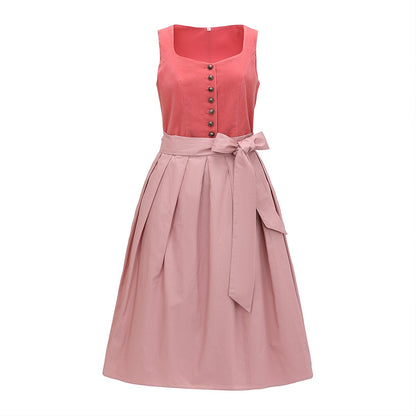 Robe Dirndl Élégante avec Tablier | Style Traditionnel pour Oktoberfest