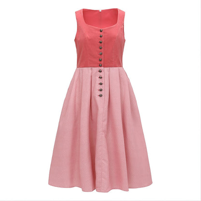 Robe Dirndl Élégante avec Tablier | Style Traditionnel pour Oktoberfest