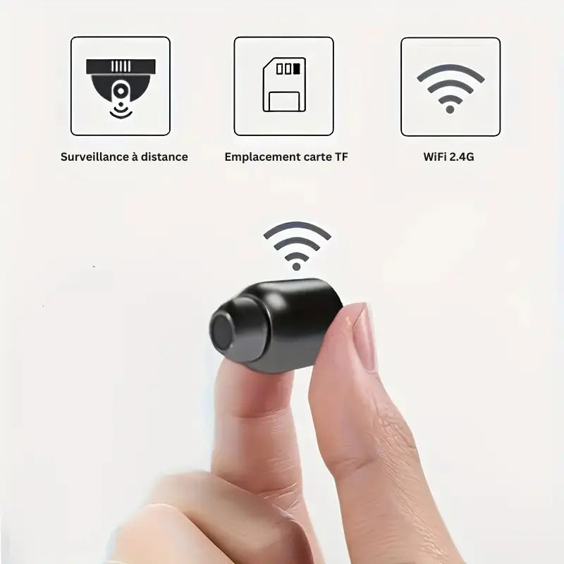 Mini Caméra Espion Sans Fil – Contrôle à Distance et Enregistrement HD