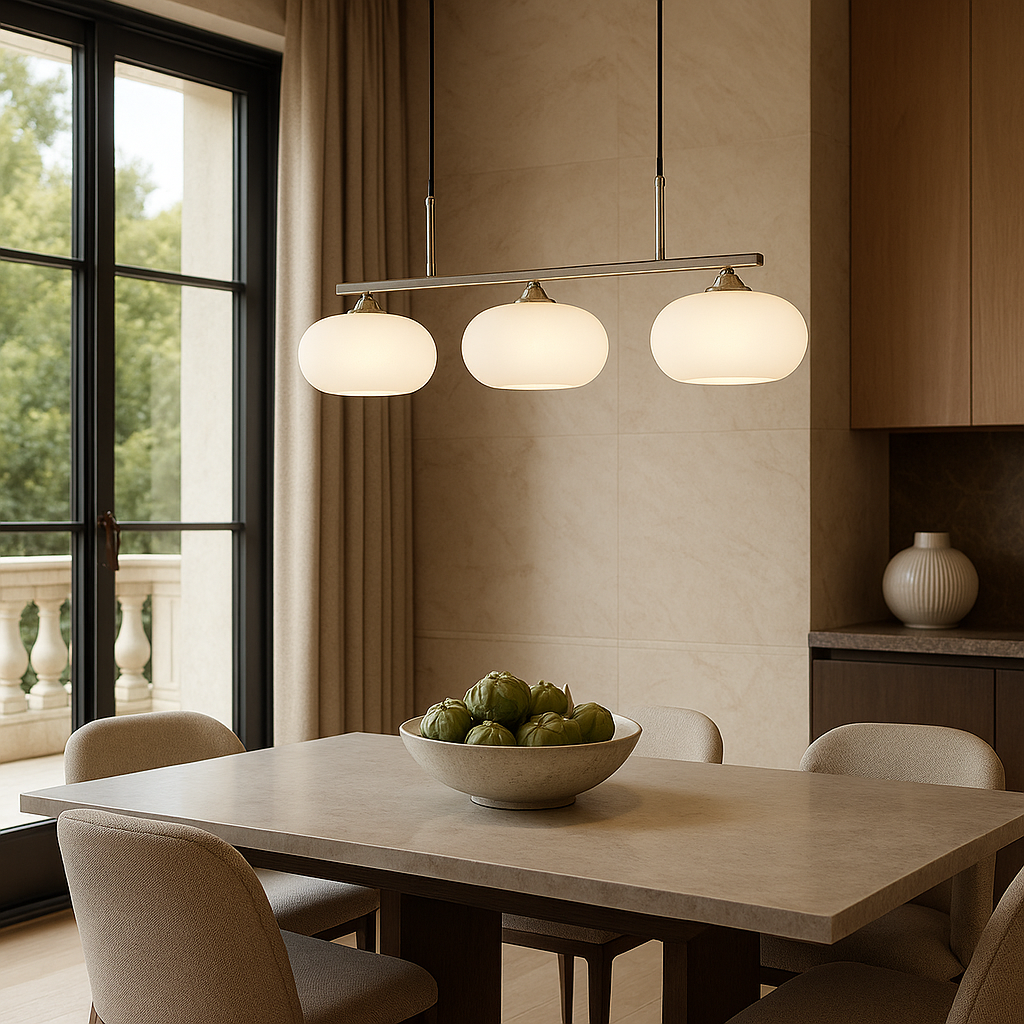 Lampe Suspendue Bauhaus à 3 Têtes | Design Épuré et Ambiance Chaleureuse