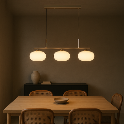 Lampe Suspendue Bauhaus à 3 Têtes | Design Épuré et Ambiance Chaleureuse