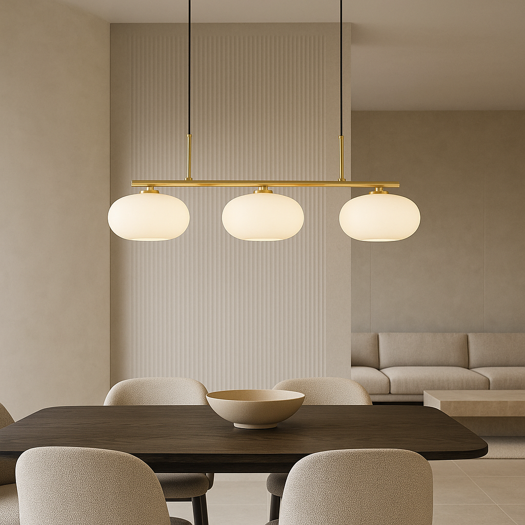 Lampe Suspendue Bauhaus à 3 Têtes | Design Épuré et Ambiance Chaleureuse