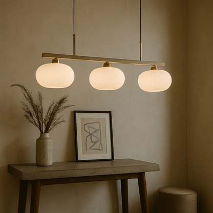 Lampe Suspendue Bauhaus à 3 Têtes | Design Épuré et Ambiance Chaleureuse