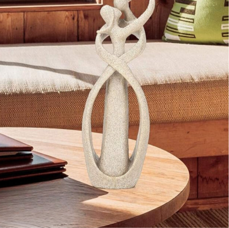 Sculpture d'Amour Abstraite | Élégance Intemporelle pour Décoration Intérieure