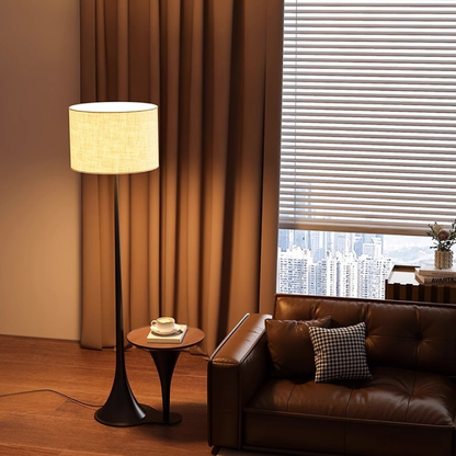 Lampe sur Pied en Soie | Élégance Contemporaine et Chaleur Accueillante
