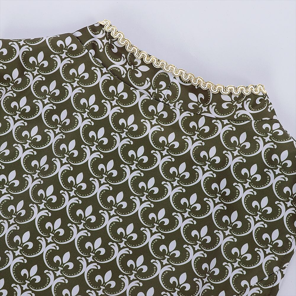 Robe dirndl verte brodée | Élégante avec Tablier Assorti