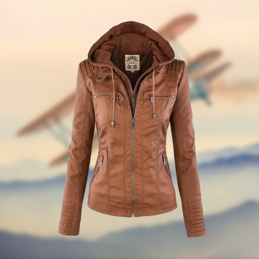 Veste en Cuir à Capuche pour Femmes | Élégante, Confortable et Fonctionnelle