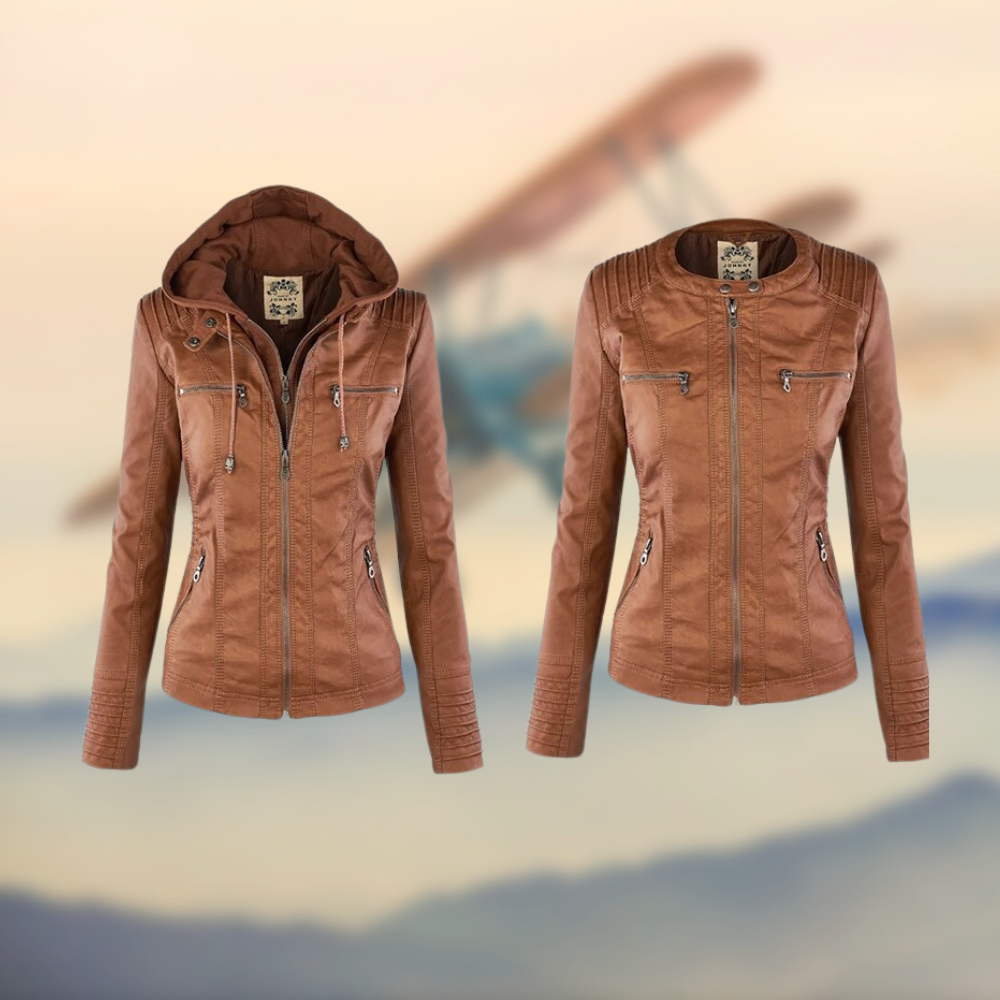 Veste en Cuir à Capuche pour Femmes | Élégante, Confortable et Fonctionnelle