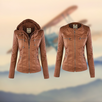 Veste en Cuir à Capuche pour Femmes | Élégante, Confortable et Fonctionnelle