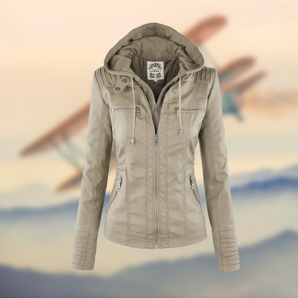 Veste en Cuir à Capuche pour Femmes | Élégante, Confortable et Fonctionnelle