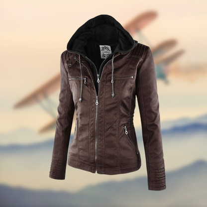 Veste en Cuir à Capuche pour Femmes | Élégante, Confortable et Fonctionnelle