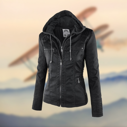 Veste en Cuir à Capuche pour Femmes | Élégante, Confortable et Fonctionnelle