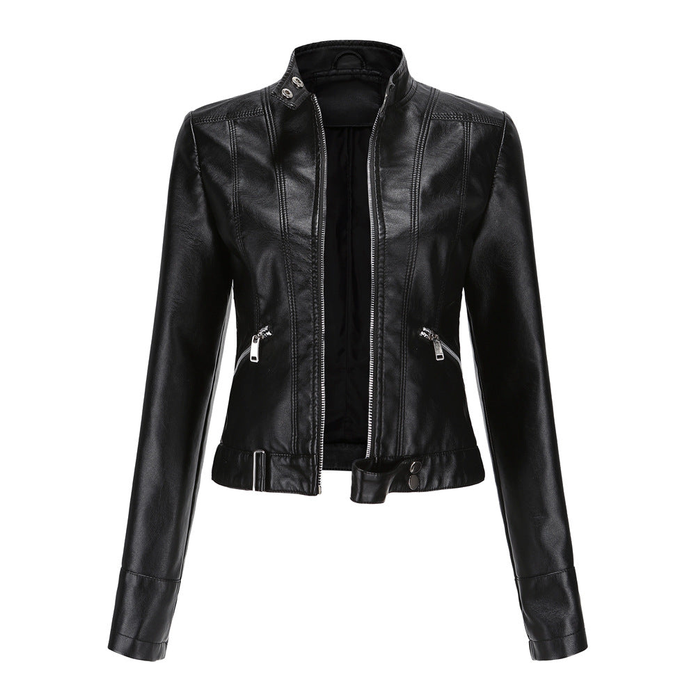 Veste en Cuir Ajustée pour Femmes | Élégance et Style Urbain Assuré
