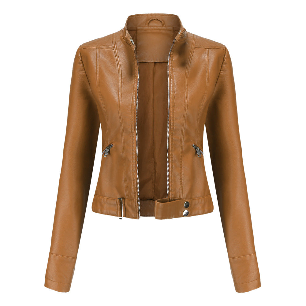 Veste en Cuir Ajustée pour Femmes | Élégance et Style Urbain Assuré