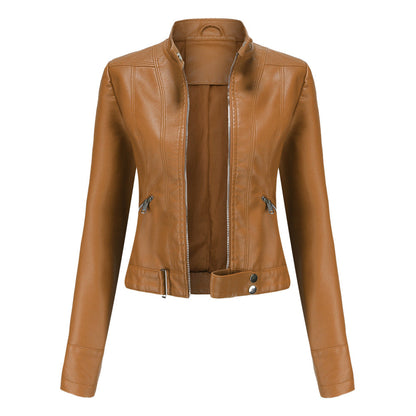 Veste en Cuir Ajustée pour Femmes | Élégance et Style Urbain Assuré