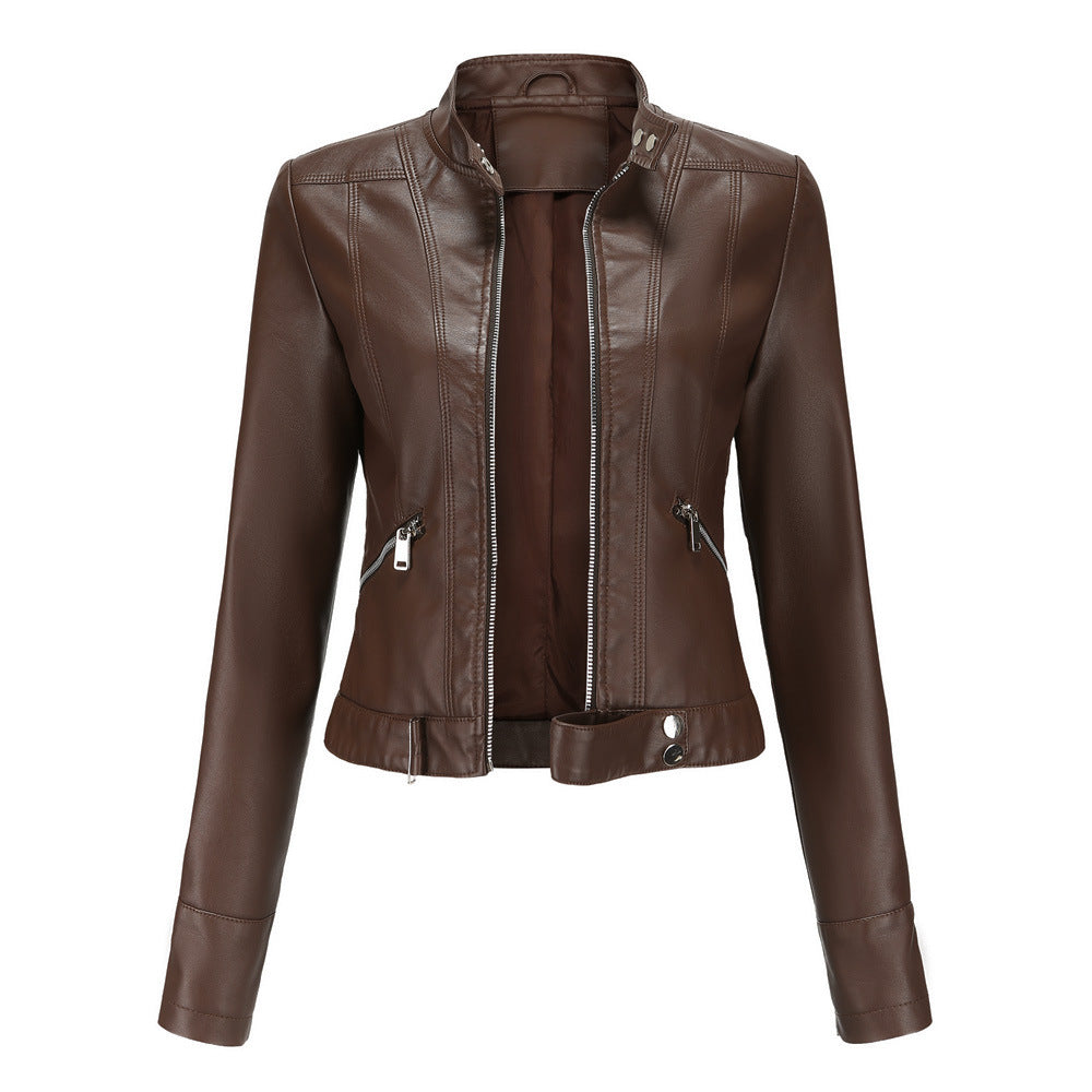 Veste en Cuir Ajustée pour Femmes | Élégance et Style Urbain Assuré