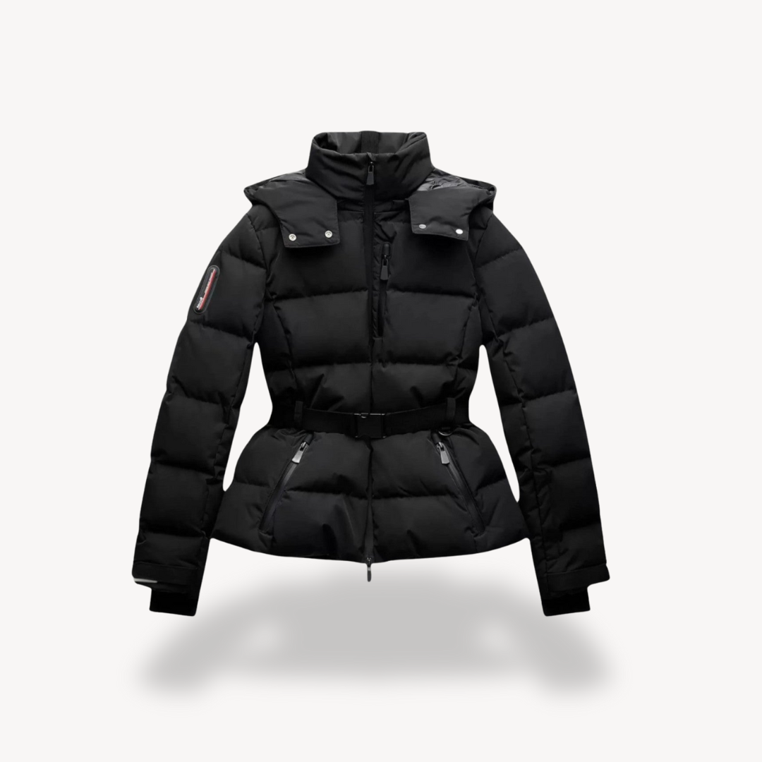 Veste Puffer Noire Étanche | Chaude et Élégante pour Femmes