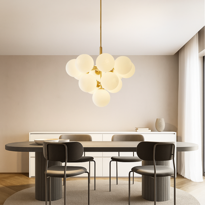 Lustre Scandinave en Verre | Design Élégant et Lumineux