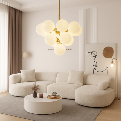 Lustre Scandinave en Verre | Design Élégant et Lumineux