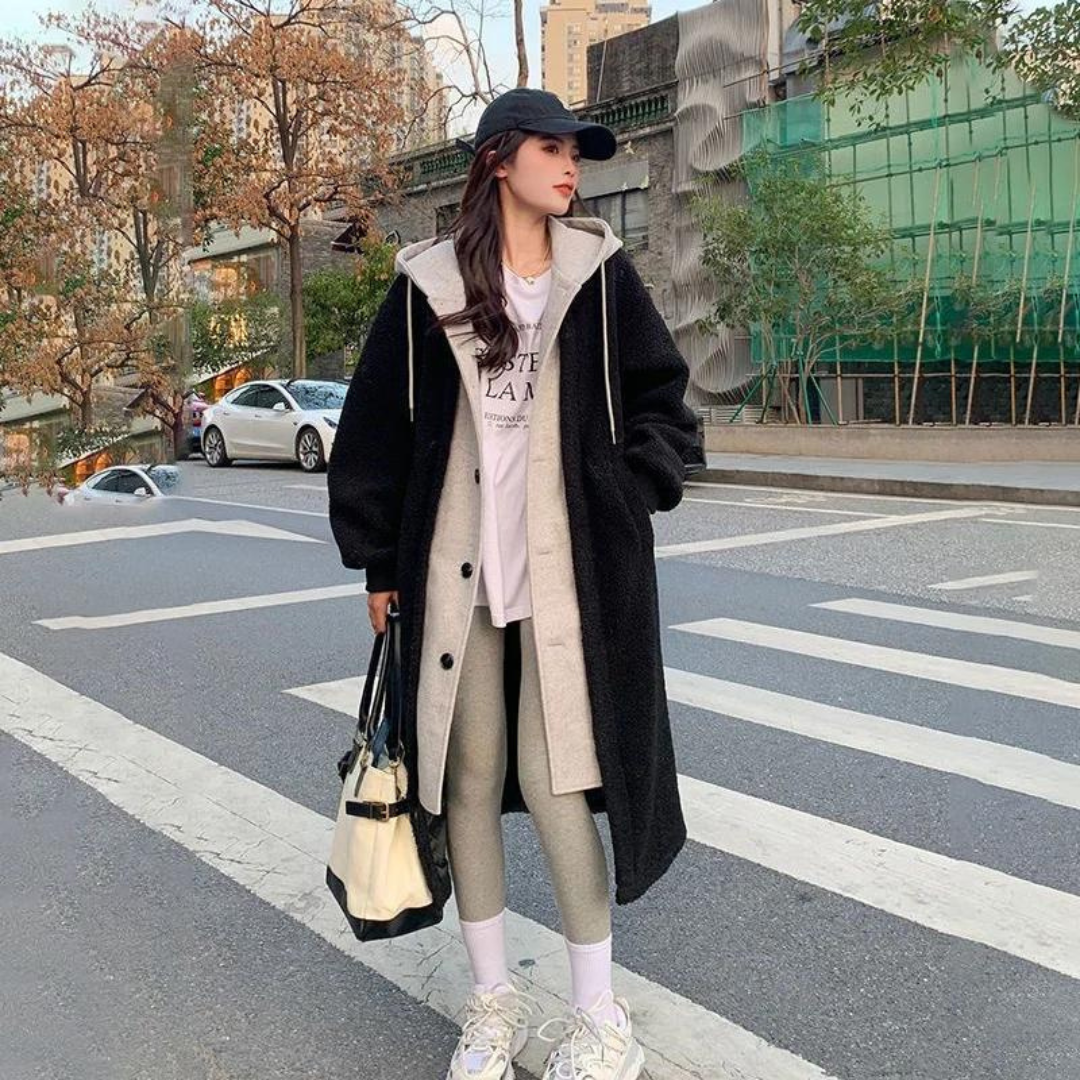 Manteau d'Hiver Long à Capuche | Protection Élégante contre le Froid