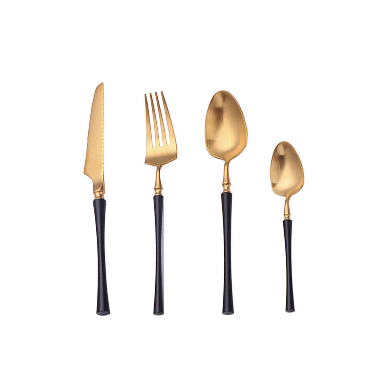 Couverts en Acier Inoxydable 24 Pièces | Ensemble Élégant pour Dîner Chic