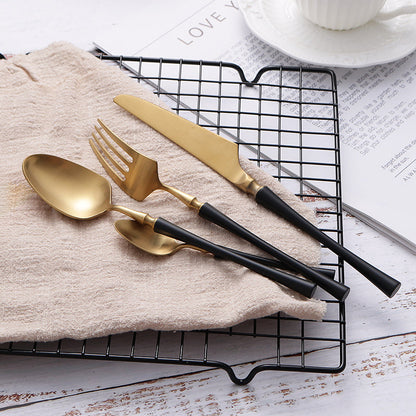Couverts en Acier Inoxydable 24 Pièces | Ensemble Élégant pour Dîner Chic