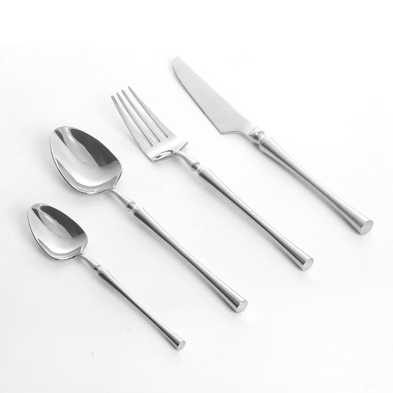 Couverts en Acier Inoxydable 24 Pièces | Ensemble Élégant pour Dîner Chic