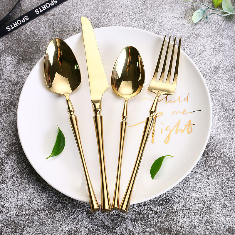 Couverts en Acier Inoxydable 24 Pièces | Ensemble Élégant pour Dîner Chic