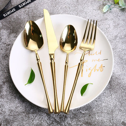 Couverts en Acier Inoxydable 24 Pièces | Ensemble Élégant pour Dîner Chic