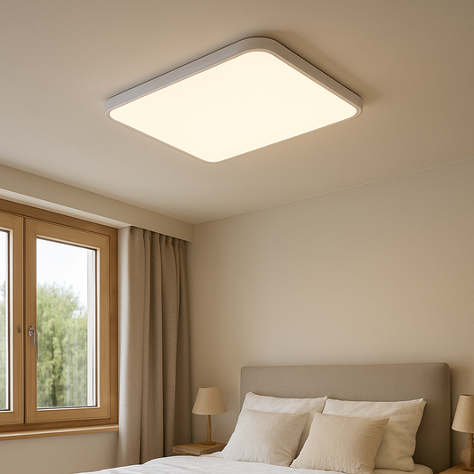 Lampe de Plafond Carrée Blanche | Éclairage Élégant pour Intérieur Contemporain