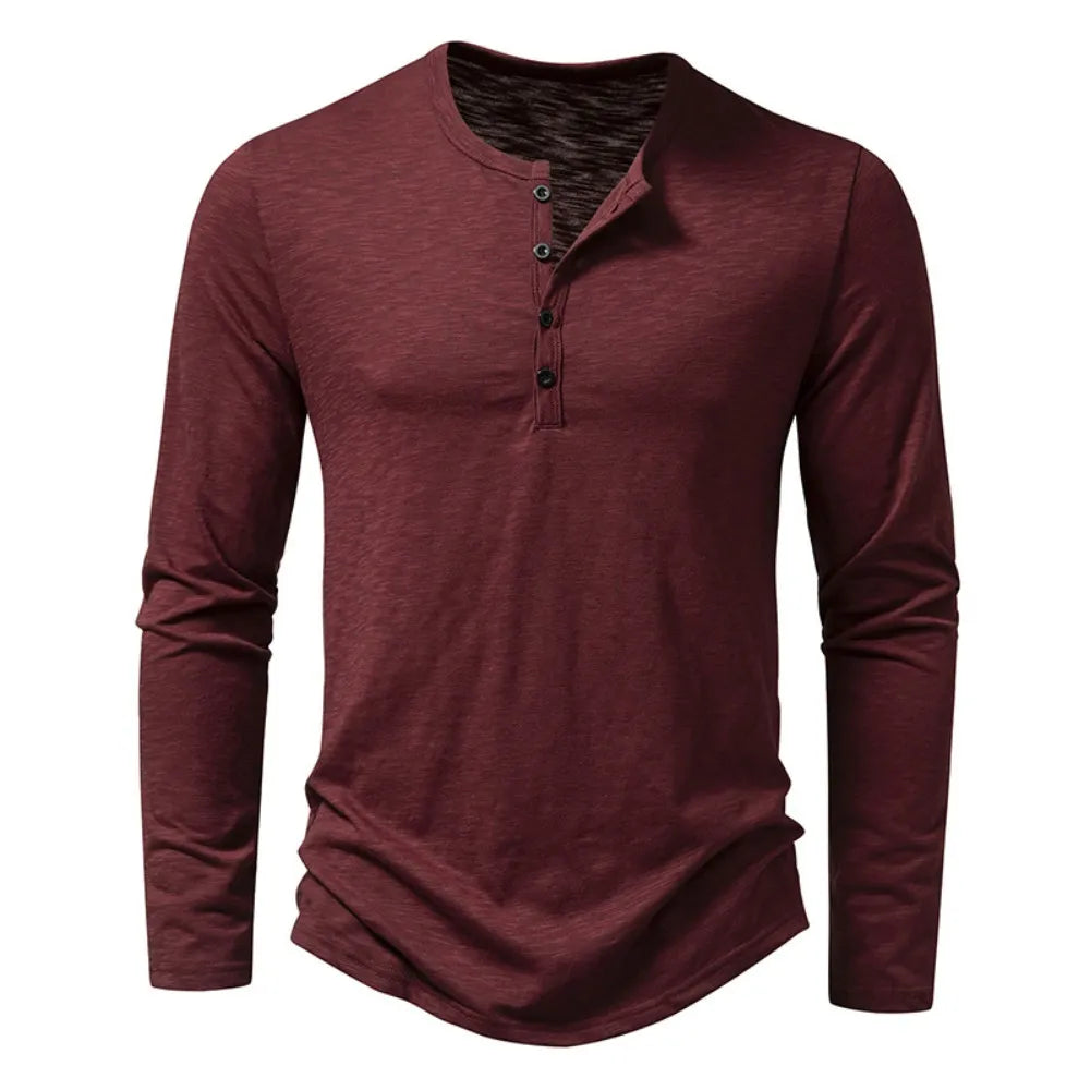 T-shirt Henley Élégant pour Homme | Confort et Style Polyvalent