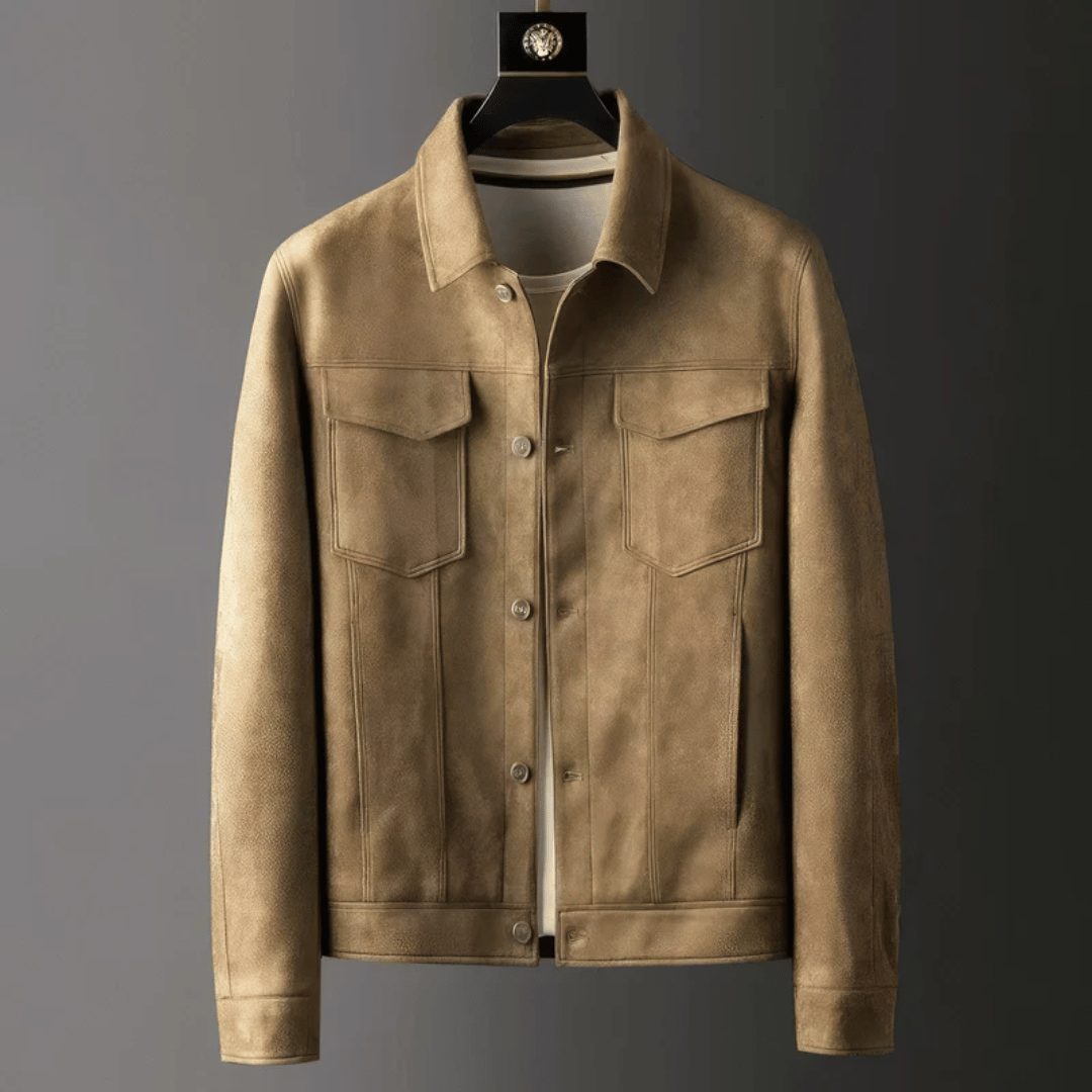 Veste Élégante en Daim pour Homme | Style Moderne et Polyvalent