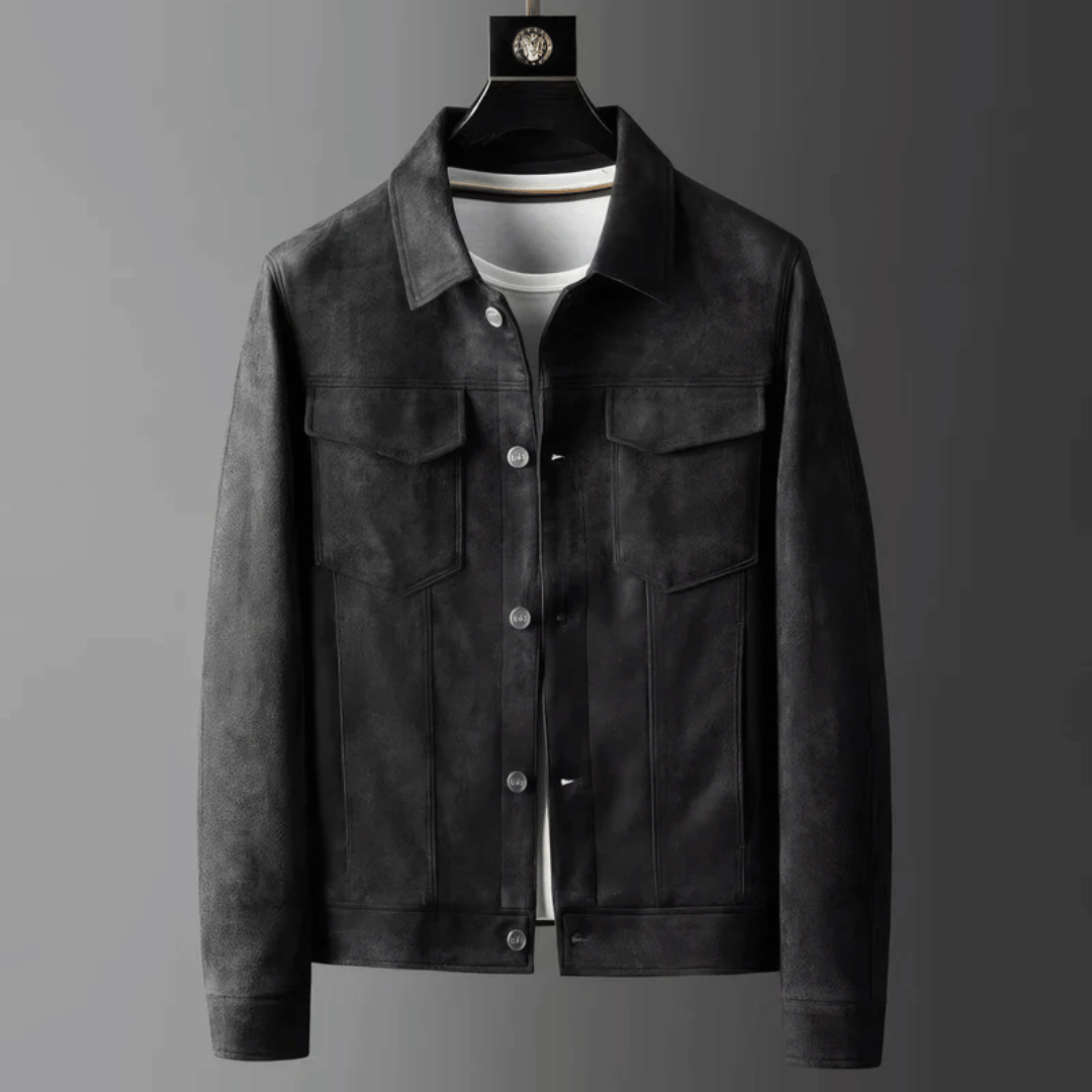 Veste Élégante en Daim pour Homme | Style Moderne et Polyvalent